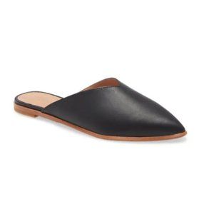 Madewell Emilia Mule Slide in Black Leather